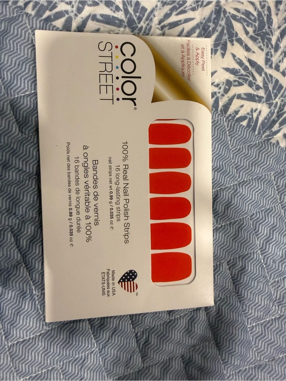 Color Street Nail Polish Strips - orange , Dark Green, Mint & Silver Stars